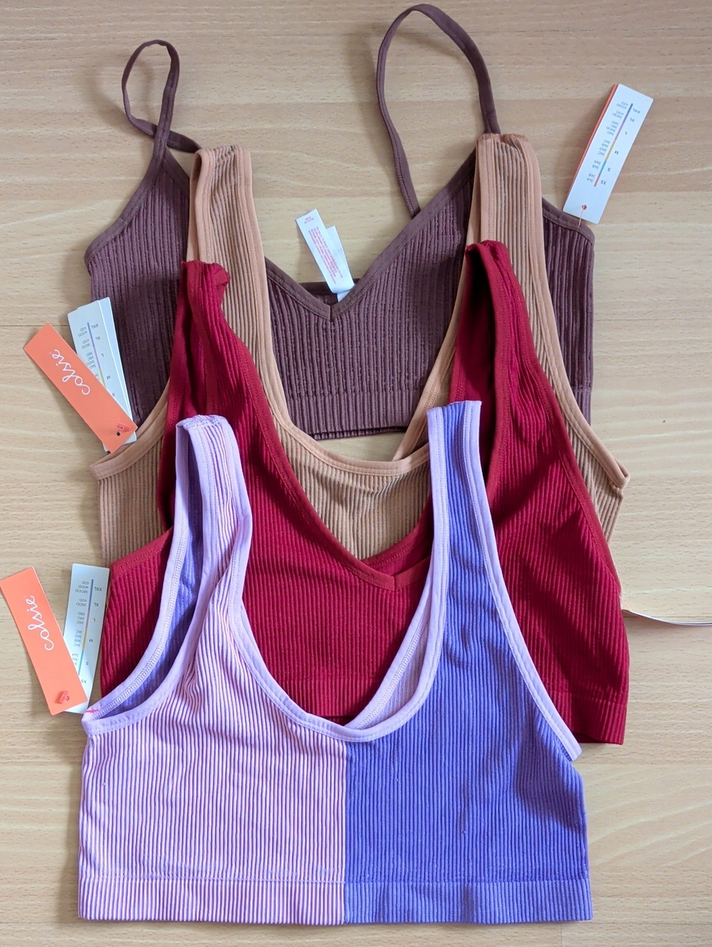 Colsie V neck Bralette Bundle